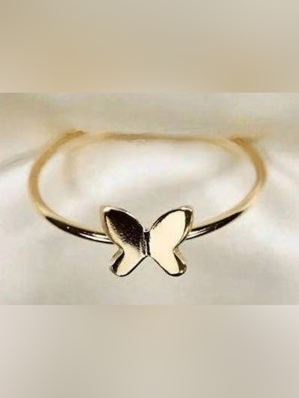 Minimalist Gold Butterfly Ring